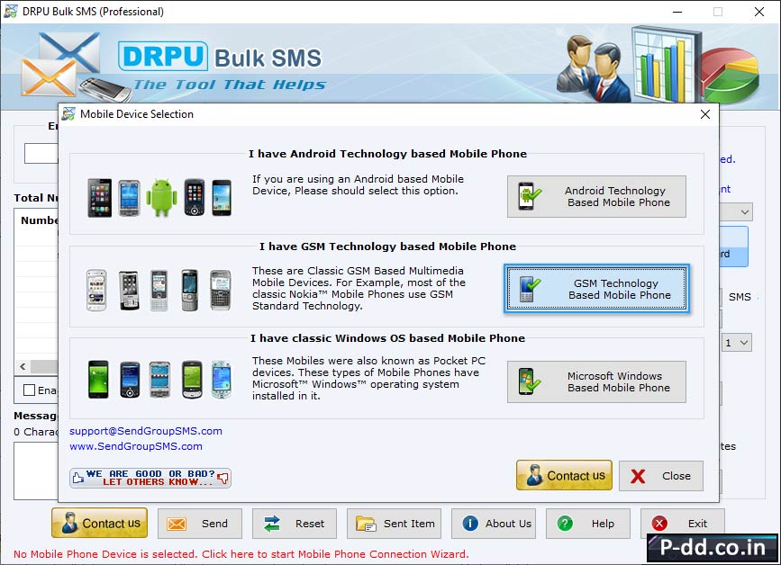 Bulk SMS Software - GSM Mobile Phone